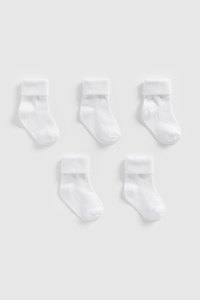 mothercare-unisex-turn-over-top-socks-pack-of-5-white-11603264