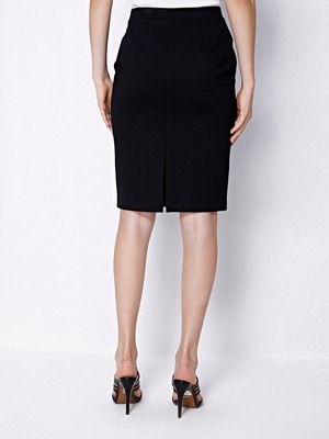 Jupe Crayon Mi-mollet Moschino Noir Taille US 4 (XS) - Occasion Très Bon état, Laine Mixte