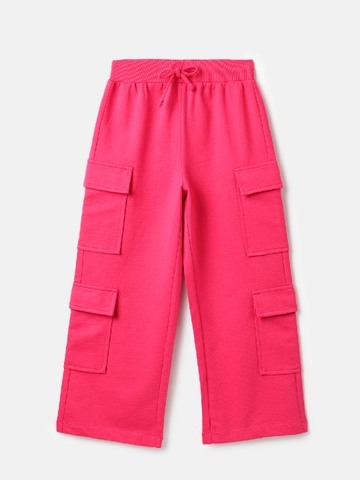 United Colors of Benetton Solid Regular Fit Terry Utility Trackpants