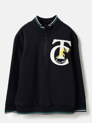 United Colors of Benetton Regular Fit Mock Neck Printed Sweatshirt