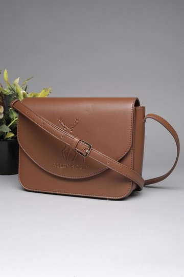 Women Brown Casual Sling Bag