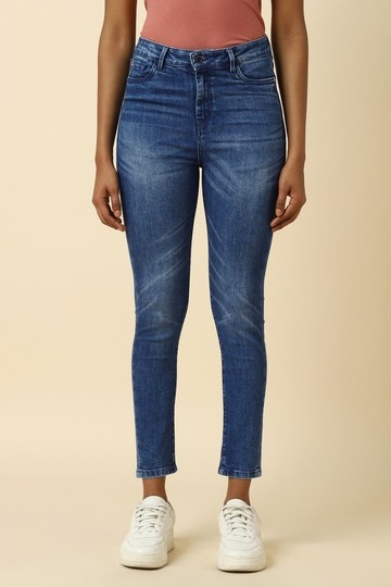 Women Blue Mid Wash Jeans