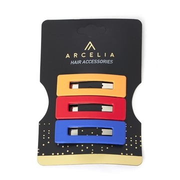 Multicolor Hair Clips - Set of 3