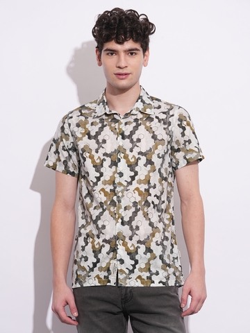 Being Human Mens-Top Shirts Dk.Olive