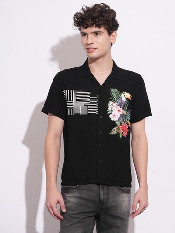 Being Human Mens-Top Shirts Black
