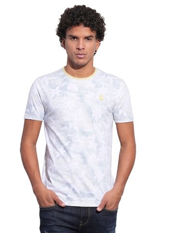Being Human Mens-Top Crew Neck White & Green