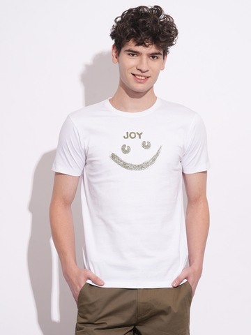 Being Human Mens-Top Crew Neck White