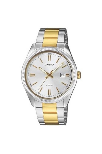 CASIO | Enticer Men's 38.5 mm Analogue Quartz Watch - Silver Dial with Silver Stainless Steel Strap (WCAA2370)