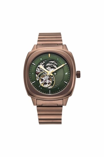 Automatic 3.0 51.6 mm Green Dial Stainless Steel Analogue Watch For Boys - 3333QM02