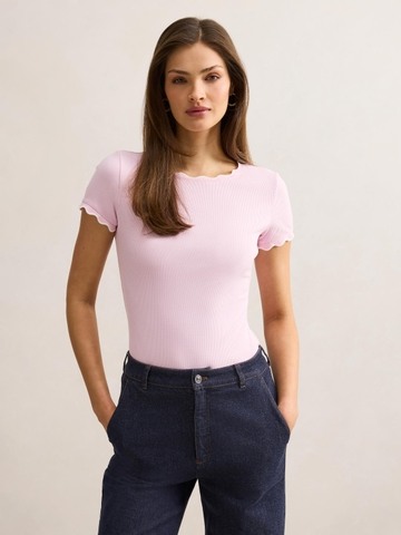 Rebecca Scallop Trim Tee