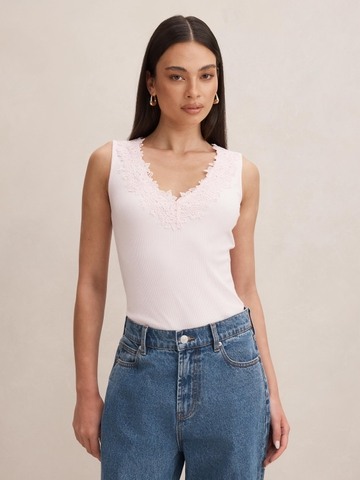 Sylvie Lace Trim Tank