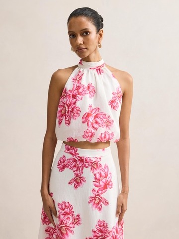 Maisie Petite Halter Tie Up Top