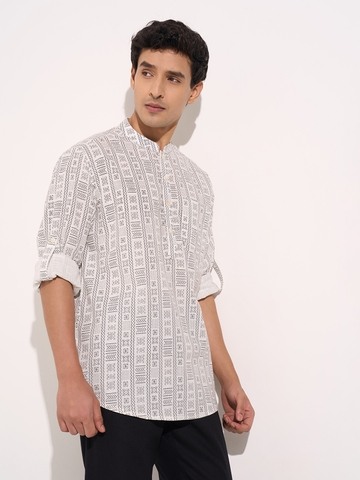 Indus Route White Short Kurta