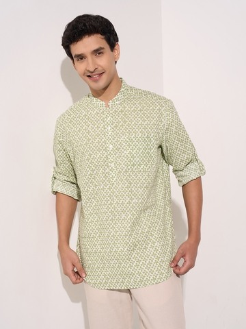 Indus Route Green Short Kurta