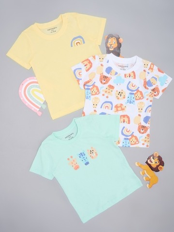 Pantaloons Baby Multicoloured T-Shirts - Pack of 3