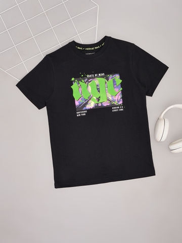 Pantaloons Junior Black T-Shirt