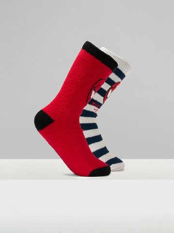 Multicoloured Spider-Man Plush Crew Socks - Pack of 2