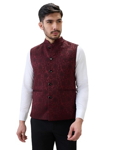 Raymond Dark Maroon Waist Coats