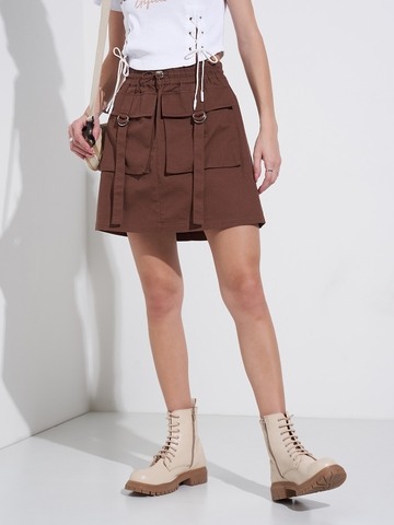SF Jeans Brown Skirt