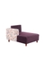 neudot Hailey Duet Fabric 1 Seater RHS Lounger in Floral Paradise Purple Colour