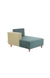 neudot Hailey Duet Fabric 1 Seater RHS Lounger in Castle Green Colour