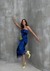 Blue fitted tulle dress