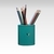 Pen/Pencil Holder |Round | Faux Leather | Himalaya Series | Green | Small