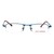 Half Rim Metal Rectangle Blue Medium Vision Express 11922 Eyeglasses