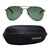 Aviator Brown Metal Full Rim Large Vision Express 21327 Sunglasses