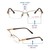 Half Rim Metal Oval Gold Medium Vision Express 11957 Eyeglasses