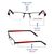Half Rim Metal Rectangle Black Medium Vision Express 12003 Eyeglasses
