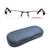 Half Rim Metal Rectangle Black Medium Vision Express 12003 Eyeglasses