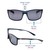 Rectangle Polarised Lens Grey Solid Full Rim Medium Vision Express 21570P Sunglasses