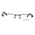 Half Rim Metal Rectangle Black Medium Vision Express 12004 Eyeglasses