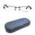 Half Rim Metal Rectangle Black Medium Vision Express 12004 Eyeglasses