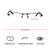 Half Rim Metal Rectangle Black Medium Vision Express 12004 Eyeglasses