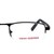 Half Rim Metal Rectangle Black Medium Vision Express 12004 Eyeglasses