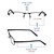 Half Rim Metal Rectangle Black Medium Vision Express 12004 Eyeglasses