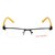 Blue Shield (Zero Power) Computer Glasses: Half Rim Rectangle Blue Metal Small 29364