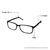 Blue Shield (Zero Power) Computer Glasses: Half Rim Rectangle Blue Metal Small 29364