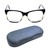 Blue Shield (Zero Power) Computer Glasses: Full Rim Almond Black Acetate Small MNBM27