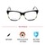 Blue Shield (Zero Power) Computer Glasses: Full Rim Almond Black Acetate Small MNBM27