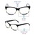 Blue Shield (Zero Power) Computer Glasses: Full Rim Almond Black Acetate Small MNBM27