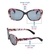 Cat eye Grey Solid Polycarbonate Full Rim Medium Vision Express 41233 Sunglasses