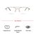 Half Rim Stainless Steel Rectangle Brown Medium DbyD DYH01 Eyeglasses