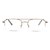 Half Rim Stainless Steel Rectangle Brown Medium DbyD DYH01 Eyeglasses