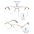 Half Rim Stainless Steel Rectangle Brown Medium DbyD DYH01 Eyeglasses