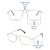 Full Rim Metal Rectangle Silver Medium DbyD DYH15 Eyeglasses