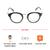 Blue Shield (Zero Power) Computer Glasses: Full Rim Round Black Acetate Small 29424