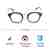 Blue Shield (Zero Power) Computer Glasses: Full Rim Round Black Acetate Small 29424